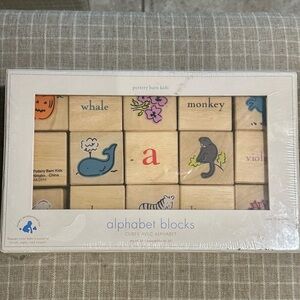 Pottery Barn Kids Alphabet Blocks - Natural and Multicolor